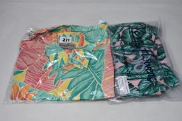 An as new Kenny Flowers the Tropical Chancer shirt (M - RRP £56) and The Fronds with Benefits swim