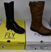 A pair of as new Blowfish Renae boots (UK 3 - RRP £70) and London Fly Mes 3 boots (UK 4 - RRP £80).