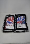 Three pairs of as new Kaliaaer PWRLITE UNITY Negative goal keeper gloves (Size 8).