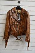 A ladies as new Matchless Elisabeth Blouson Western Edition leather jacket in brown (M - RRP €