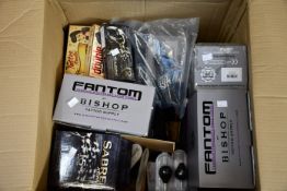 A quantity of boxed as new tattoo equipment and related items to include Fantom premium disposable