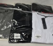 Two men's Vanquish Triumph Pullover hoodies in black and blackout (XXL), three Vanquish long