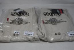 Two pairs of men's as new Kickers utility trousers in sand (Both 30 - RRP £60 each).