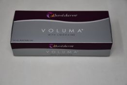 A boxed as new Juvederm Voluma with Lidocaine (2x1ml injectable gel).