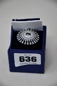 A boxed Swarovski sparkling dance dial up ring (White, Rhodium plated) (RRP £145).