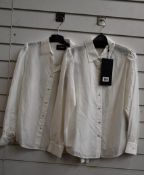 An as new The Kooples Gold Lurex Stripes top (Size 2 - RRP £168) and an as new The Kooples Gold