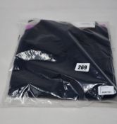 A pair of as new Chinti & Parker cashmere track jacket in navy with pink/white ankle stripes (S).