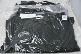 Three as new Calvin Klein superior wool crew neck sweaters in dark olive (All L - RRP £53 each).