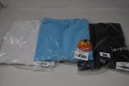 Three as new Cactus Jack T-shirts; Rage Emote in white (S), Grad SS01 in sky (M) and Sicko Event