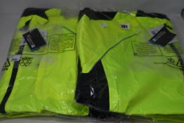 Six as new Mountain Warehouse Adrenaline Iso-Viz Jackets in yellow (XL).