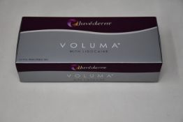 A boxed as new Juvederm Voluma with Lidocaine (2x1ml injectable gel).