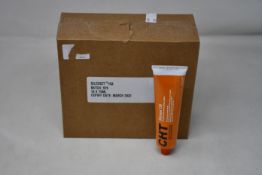 Ten boxed as new CHT Silcoset 158 (Thixotropic, black acetoxy silicone sealant).