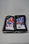 Three pairs of as new Kaliaaer PWRLITE UNITY Negative goal keeper gloves (Size 8).
