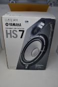 A boxed as new Yamaha HS7 Powered Studio Monitor (Box unsealed).