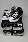 Four pairs of as new Converse All Star canvas shoes (UK 4, 2 x 5, 7).