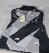 An as new Muubaa pocket front patent animal leather shacket in black (UK 8 - RRP $285).