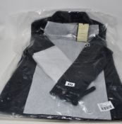 An as new Muubaa pocket front patent animal leather shacket in black (UK 6 - RRP $285).