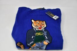 An as new Ralph Lauren Tiger knitted sweater in royal blue (XL - RRP £151).