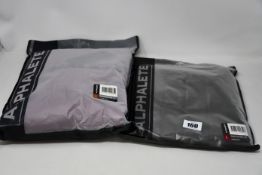 Eight items of as new Alphalete sportswear/accessories; Premier Performance hoodie (L), Premium