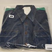 An as new Wales Bonner dub contrast denim shirt (Size 52 - RRP £207).
