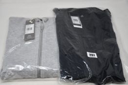 Six items of as new Adidas sportswear; Runner jacket (M - RRP £38), 3 stripes hoodie (XS - RRP £40),
