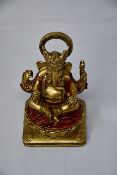 Thirty six as new decorative gold and red 14cm Ganesh statues (GAN06).