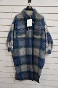 An as new Isabel Etoile Marant Gabrion coat in grey blue (Size T0? - RRP £298).