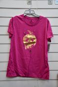 Fifteen women's as new Disney Poison Apple T-shirts in pink (All L - RRP £16 each).
