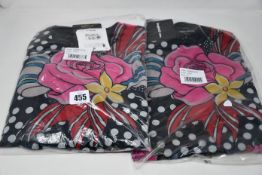 Two as new Desigual in Beta by Maria Escote short semi-transparent dress (L - RRP £139) and an as