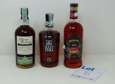 Three bottles of miscellaneous Rums to include Rum Malecon Rare Proof 20 year old 70cl and Seven