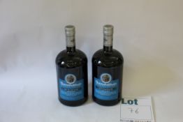 Two bottles of Bunnahabhain An Cladach single malt scotch whisky (1L) (Over 18s only).
