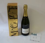A bottle of Moet & Chandon Imperial champagne (750ml) and five bottles of Bouche Pere & Fils cuvee