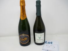 Twelve bottles of Cavas Hill Cava (750ml) and six bottles of Artigianale Prosecco (750ml) (Over