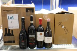 A quantity of assorted wine and related items to include Contadi Castaldi rose, McLaren Vale Black