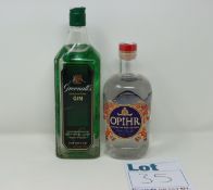An assortment of gin to include seven bottles of Greenall's London Dry Gin (1L), Wrecking Coast