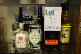 A quantity of miscellaneous spirits and related to include Auchentoshan Single Malt Scotch Whisky,