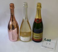 A quantity of assorted wine and related items to include Bottega Pink Gold prosecco, Bredon brut