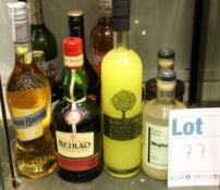 A quantity of assorted spirits, liqueurs and related items to include Myatt's Fields espresso