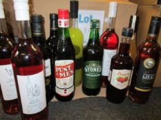 A quantity of assorted alcohol to include Vault Vermouth rosso, La Ina fino sherry, Picon aperitif a
