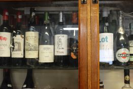 A large quantity of miscellaneous wines and related items, approximately 25 bottles (Over 18s