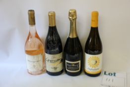 A large quantity of assorted wine and related items to include Whispering Angel rose, Campanula