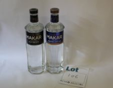 Five bottles of Makar Glasgows original dry gin and one bottle of Makar traditional Old Tom gin (