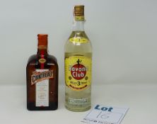 Five as new Cointreau liquors 1000ml together with four Havana Club aged rum 1L (Over 18s only).