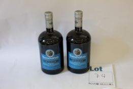 Two bottles of Bunnahabhain An Cladach single malt scotch whisky (1L) (Over 18s only).