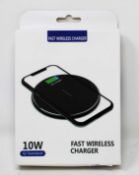 Five boxed as new Qi Standard 10W Wireless Chargers in Black.