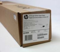 A boxed as new roll of HP Matte Inkjet Paper (594mm x 45.7m 90g/m2) in Bright White (Box sealed).