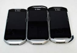 SOLD FOR PARTS: Three pre-owned Zebra TC510K Mobile Handheld Computer Barcodes Scanners (M/N: