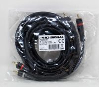 A box of fifty as new Pro Signal PSG00280 Pro Signal Gold 2X Phono Plugs to Plugs 3M (Individual