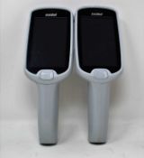 SOLD FOR PARTS: Two pre-owned Symbol MC18N0 Mobile Computer Barcode Scanners (M/N: MC18G-09-KIT-