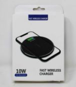 Five boxed as new Qi Standard 10W Wireless Chargers in Black.